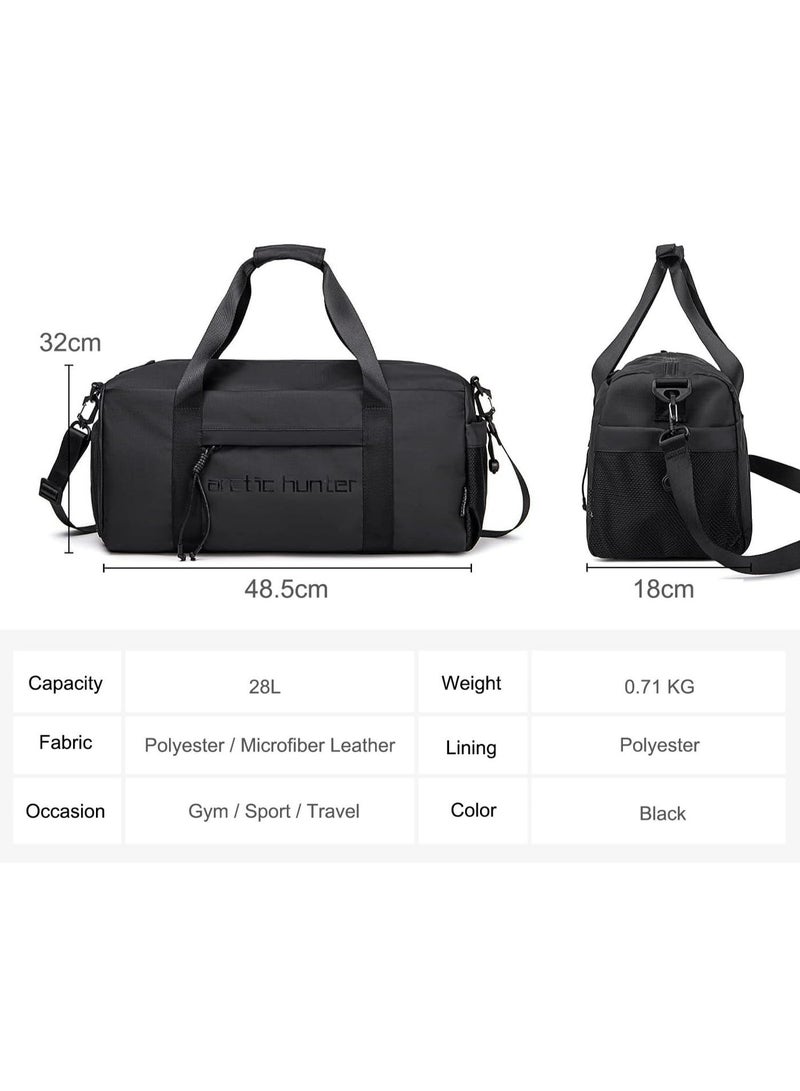 أركتيك هانتر حقيبة سفر رياضية من Arctic Hunter بسعة 28 لترًا، مناسبة للصالة الرياضية، مزودة بجيب للأحذية وجيب منفصل للملابس المبللة والجافة. - Image 5